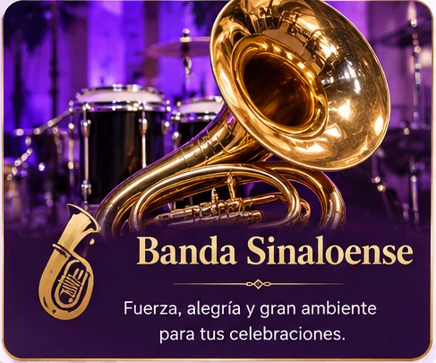 Banda sinaloense: Banda en vivo para celebraciones y eventos.