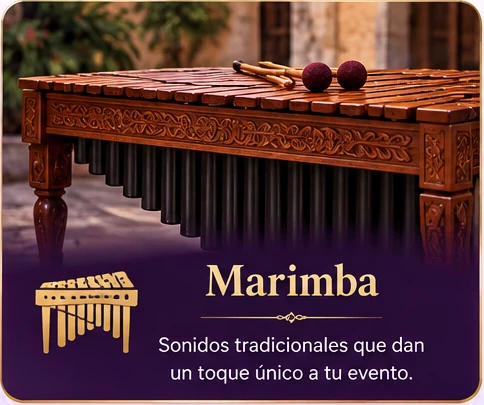 Marimba: Melodías de marimba para reuniones y celebraciones.