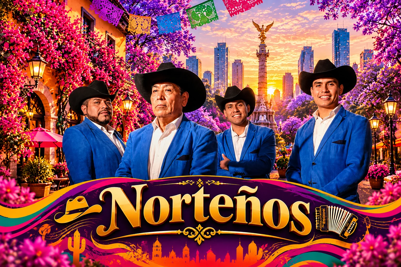 Grupo norteño con acordeón para fiestas y celebraciones