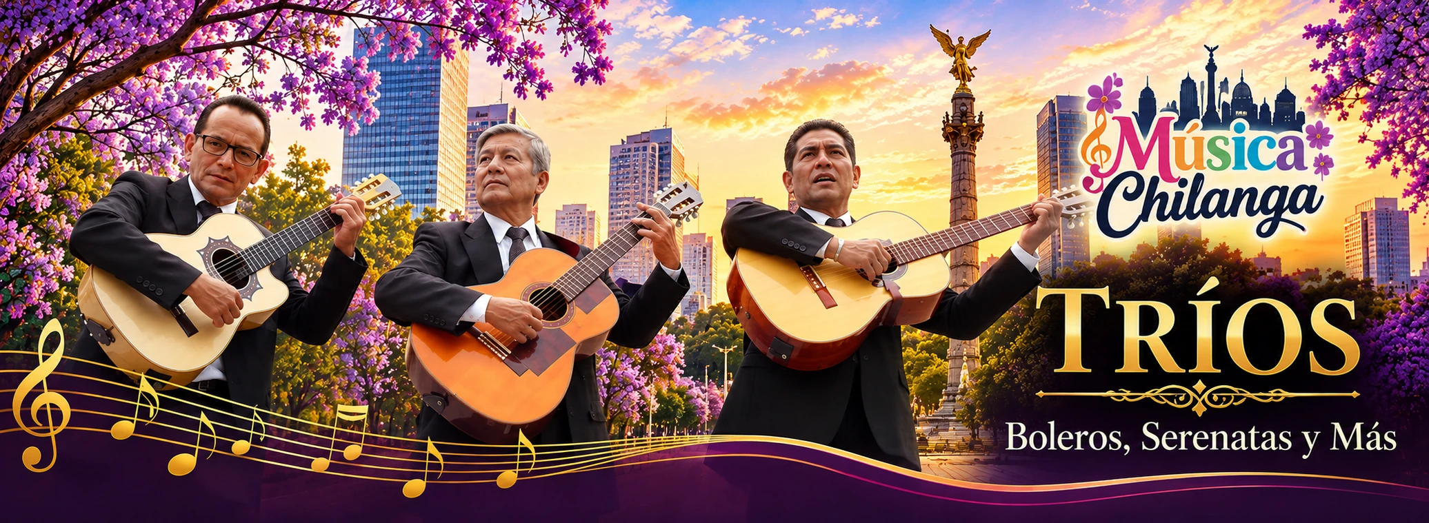 Tríos musicales y románticos de Música Chilanga, boleros y serenatas